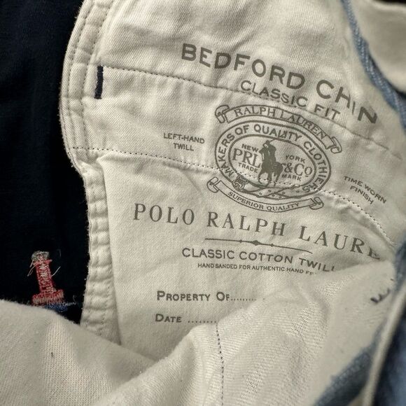 EUC POLO Ralph Lauren Men’s Classic Fit Navy Shorts Embroidered Lighthouse- 33” - Picture 8 of 9